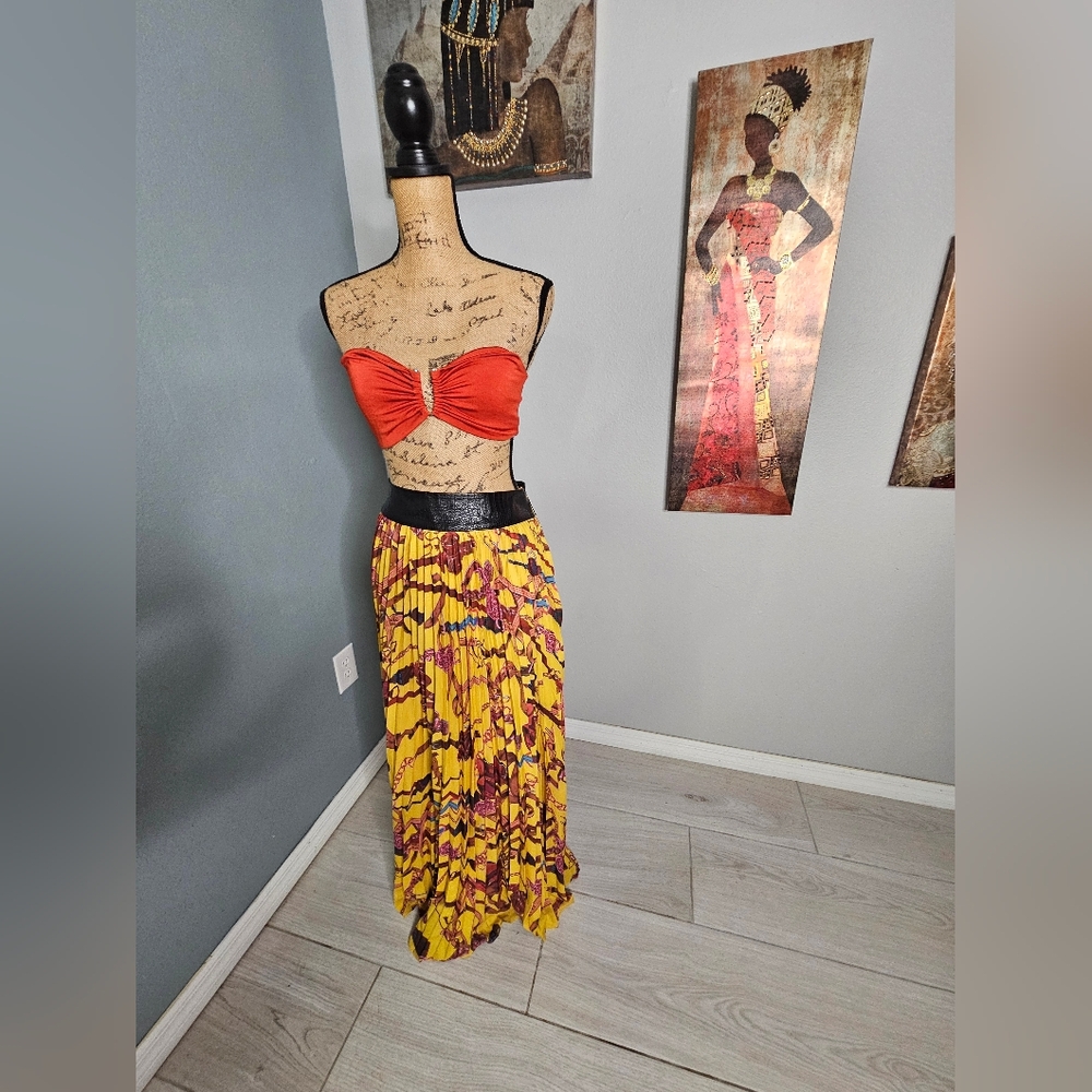 Yellow and Purple Women's Skirt